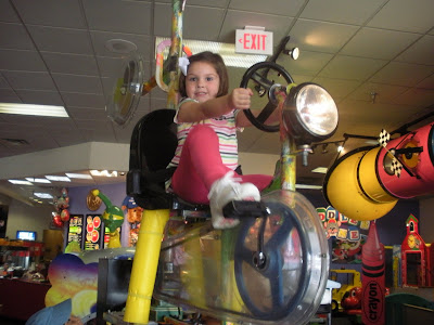 chuck e cheese flying bike