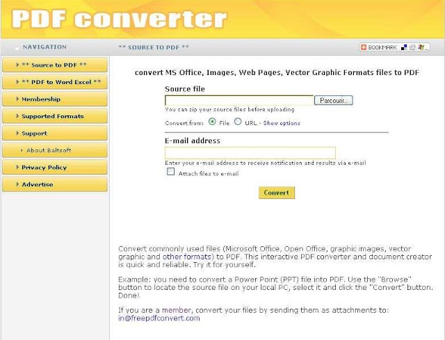 Le site du jour : Online PDF Converter