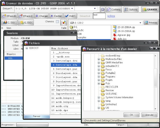GDRP, logiciel de gravure portable en français