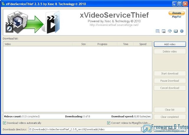 xVideoServiceThief  portable : un logiciel pratique pour télécharger et convertir les vidéos du web