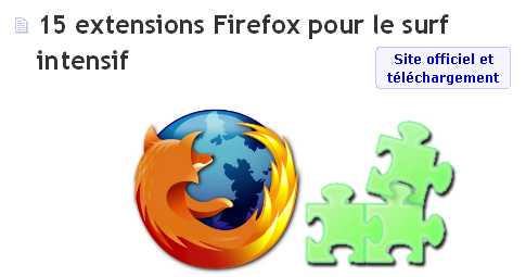15 extensions Firefox pour le surf intensif (d'après Framasoft)