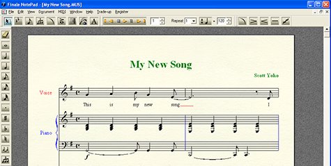 Finale NotePad 2008 : un éditeur de partitions musicales gratuit