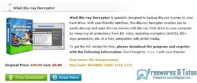 Offre promotionnelle : WinX Blu-ray Decrypter gratuit ! (3ème édition)