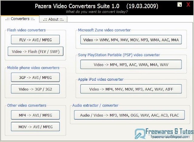 Pazera Video Converters Suite : une suite portable pour la conversion vidéo