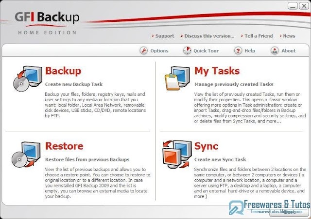 GFI Backup Home Edition : un logiciel de sauvegarde complet