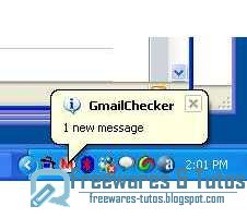 GmailChecker : un logiciel gratuit pour être averti de l'arrivée de nouveaux messages sur votre Gmail