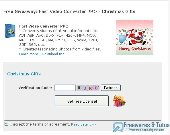 Offre promotionnelle : Fast Video Converter PRO gratuit !