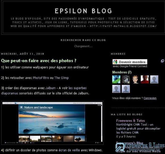 Le site du jour : Epsilon Blog