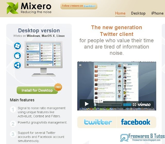Mixero : un logiciel gratuit pour gérer votre compte Twitter à distance