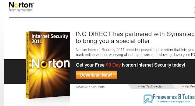 Offre promotionnelle : Norton Internet Security 2011 gratuit 3 mois !