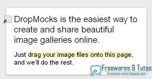 DropMocks : une application en ligne pratique pour créer facilement des galeries d'images