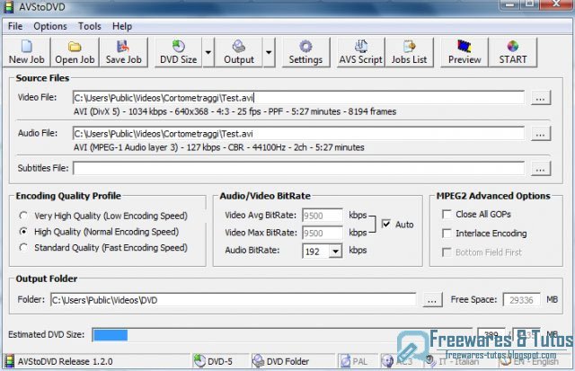 AVStoDVD portable : un logiciel portable de création de DVD