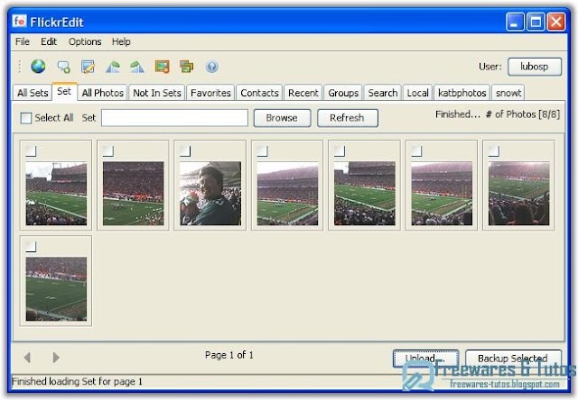 FlickrEdit : un logiciel gratuit pour sauvegarder vos photos stockées sur Flickr