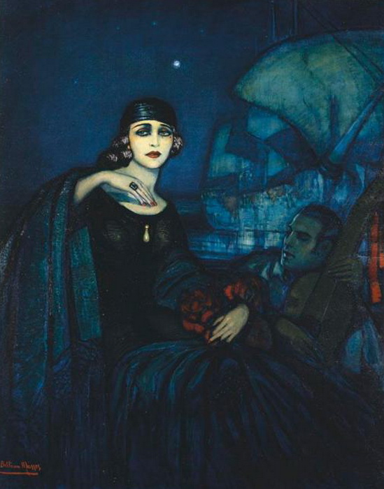 Art Deco Painting by Spanish Artist Federico Beltrán Masses