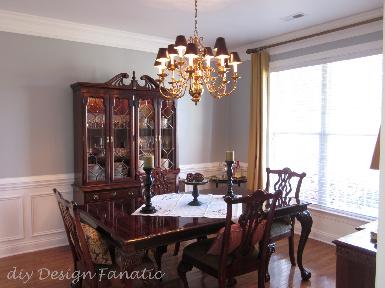 Here's after ~ our new grey Dining Room... definitely lighter and brighter.