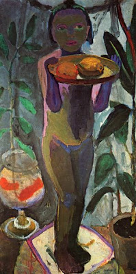 Enfant Nu avec un Bocal de Poissons Rouges (1906-07), Paula Modersohn-Becker Enfant Nu avec un Bocal de Poissons Rouges (1906-07), Paula Modersohn-Becker