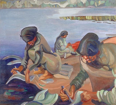 Women Cleaning Fish (1922-32), Pegi Nicol MacLeod