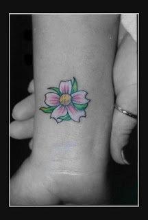 Cool Japanese Cherry Blossom Tattoo On Wrist Picture 1