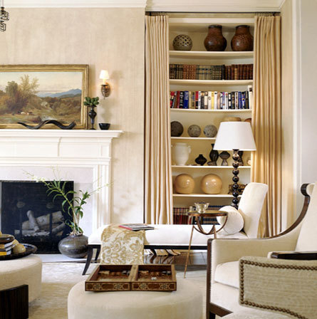 this is how it goes: Using Curtains for Closet Doors