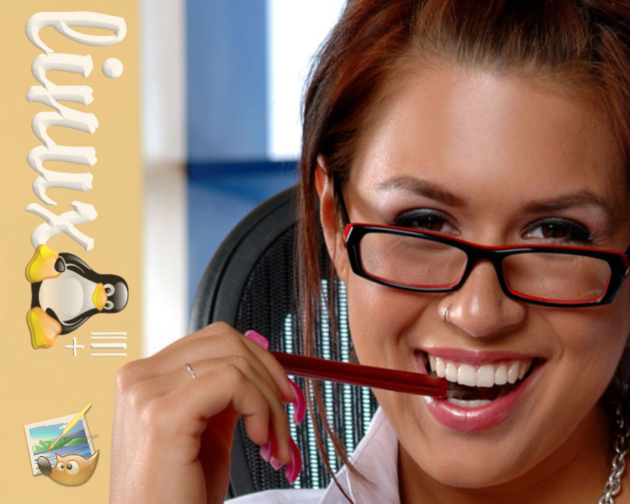 Eva+Angelina+papel+de+parede-Gimp-Tux (image)