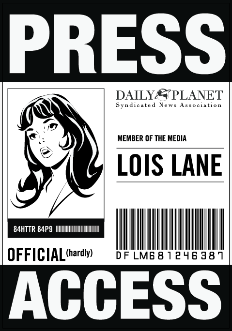 Template Lois Lane Press Pass Printable Free