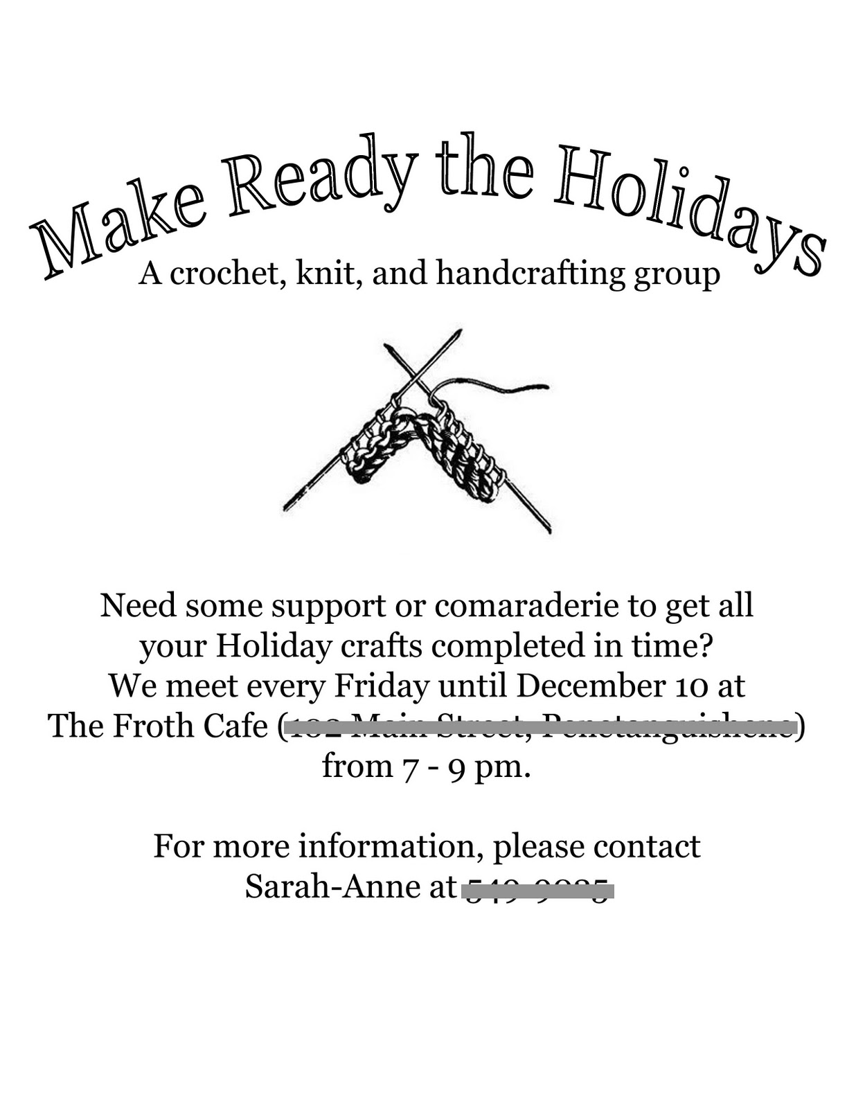 Our SomewhatUrban Homestead Make Ready the Holidays; Our knit group