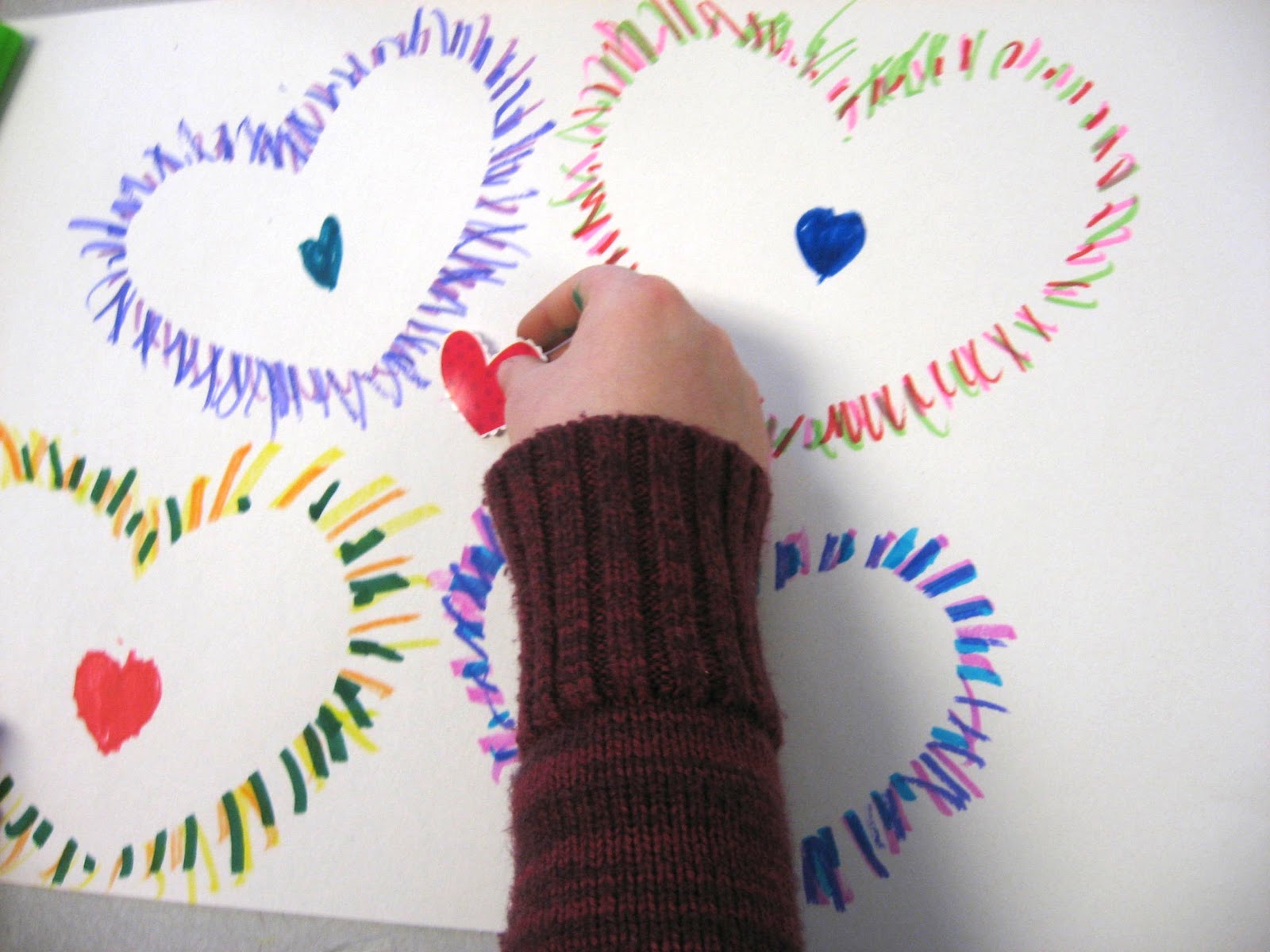 Art is Basic-- Art Teacher Blog: more Valentine making by 2nd graders