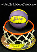 . the cake order for a Basketball Theme . I sketch it up for the customer . (basketball hoop cake)