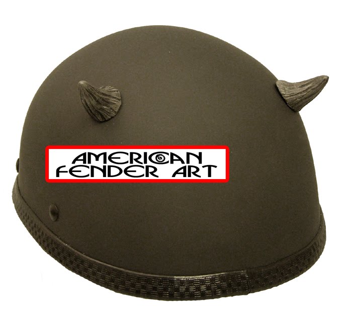 American Fender Art Demon Horn Motorcycle Helmet Ornaments