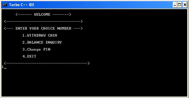 Buy Projects Codes: ATM MACHINE IN C++