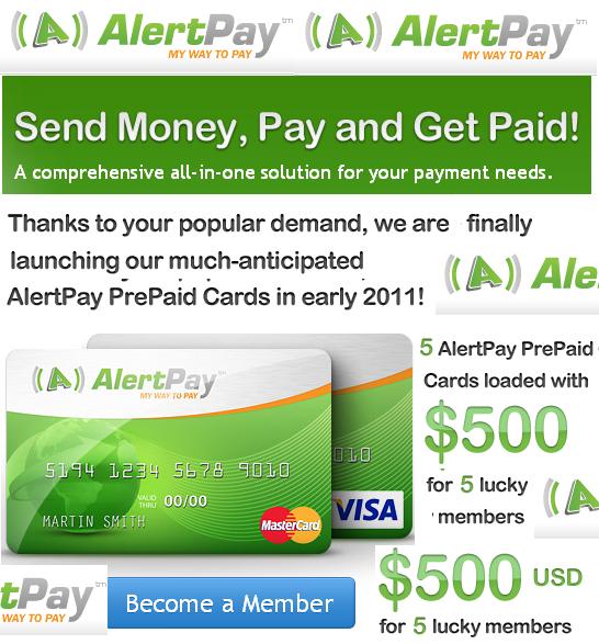OPEN YOUR  ALERTPAY PAYMENT SYSTEM WITH DEBIT CARD
