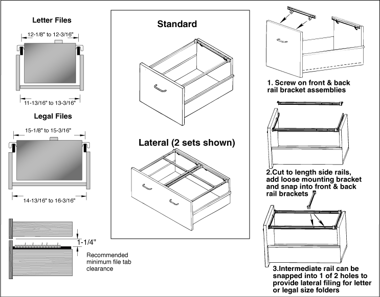 Drafting services Casework File Drawer Clearances