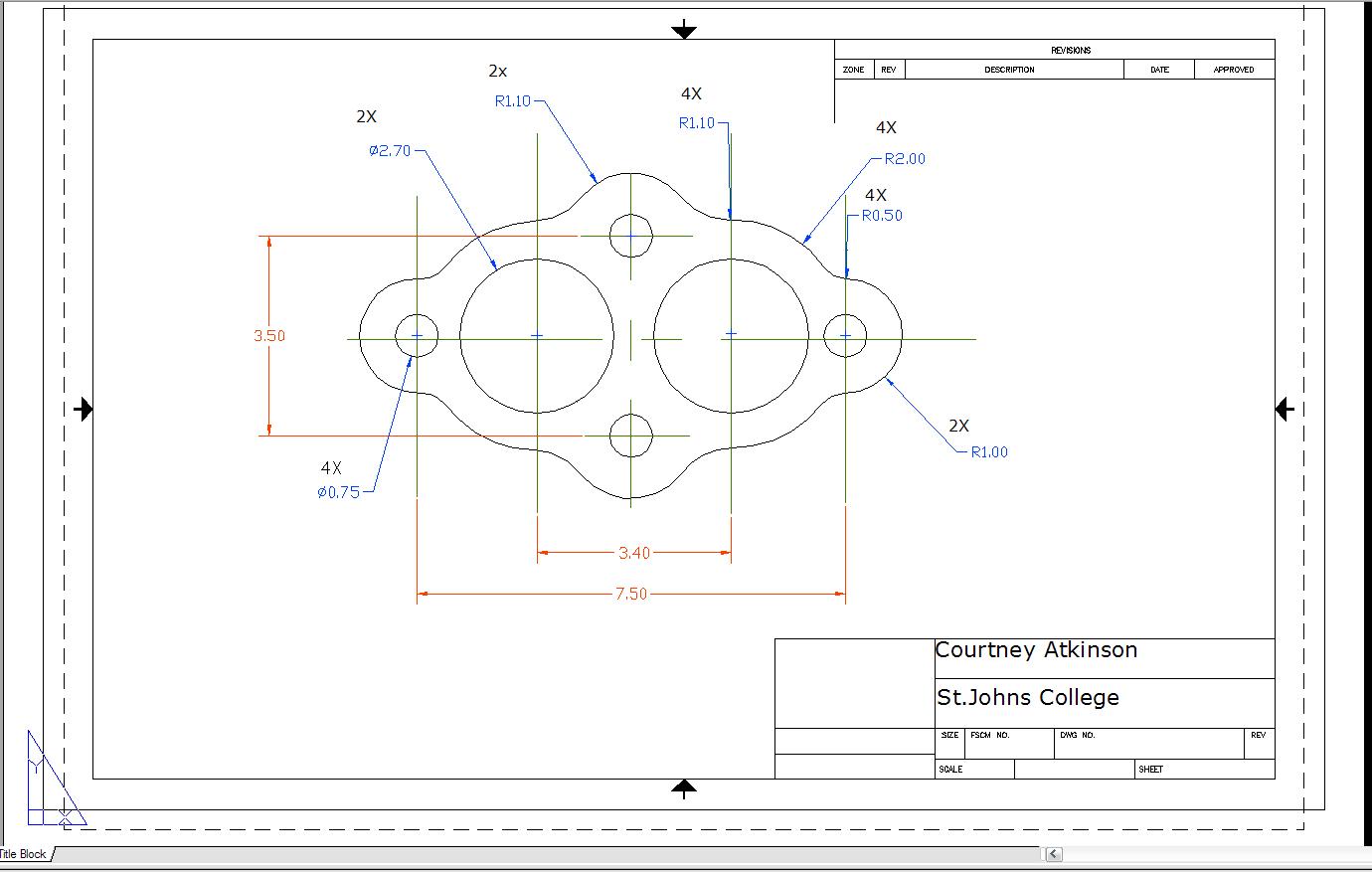 technological-design-auto-cad-gasket-mechanical-drawing