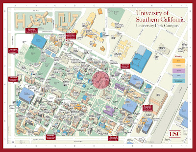 Lola Spec Ad: USC Audition Map: Location Taper Hall; Parking