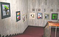 photo of the exhibition of digital paintings by Tomas Karkalas