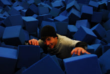 Peter Madigan fighting his way out of the foam pits of Woodward 2009