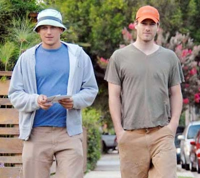 Wentworth and a Luke, walking down the street, not K-I-S-S-I-N-G... wait...