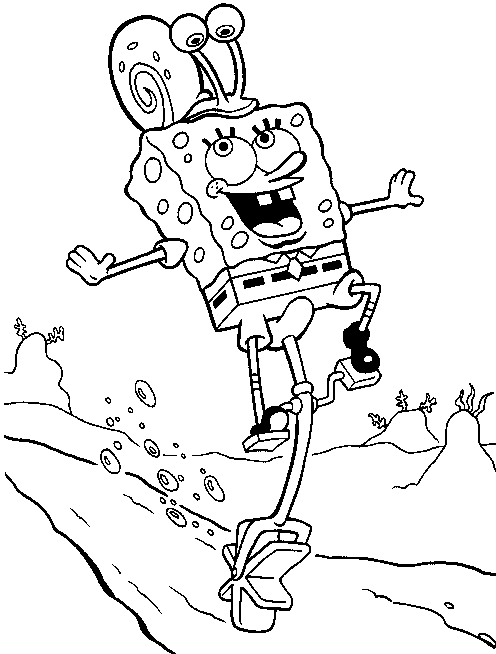 a coloring pages of spongebob - photo #39