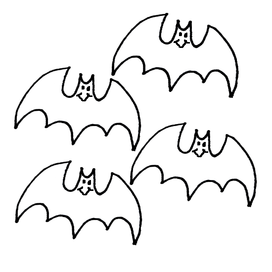 Halloween Bat Coloring Pages, Flying Bats Coloring Sheets