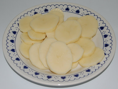 Patatas peladas y cortadas