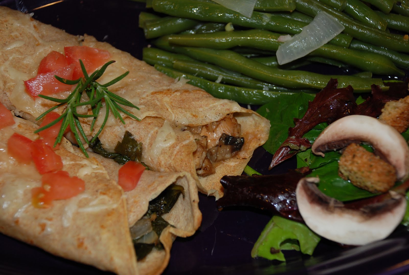 30 Before 30: Spinach, Chicken, Mushroom Dinner Crapes