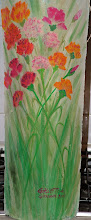 Garofani. Coppo floreale, "il retro del coppo" tulipani in vaso