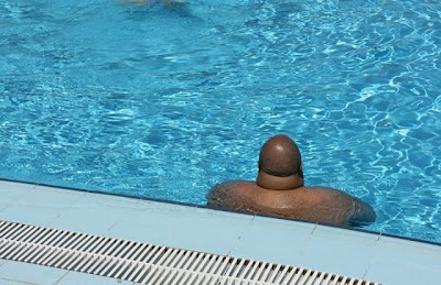 There's a dickhead in the pool!