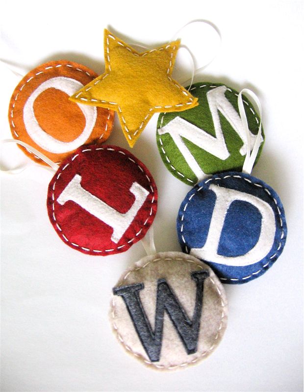 Monogrammed ornaments sale