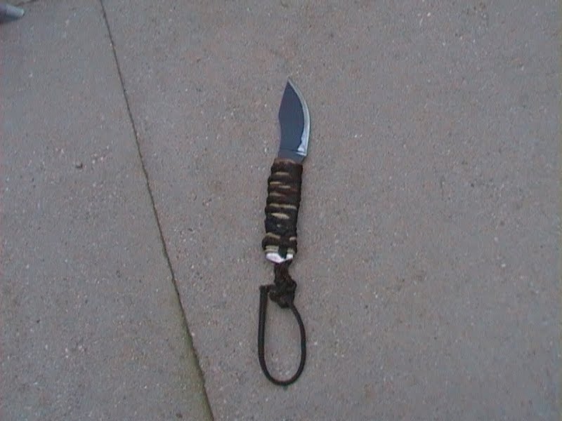 wolfbushcraft cord wrap knife handle