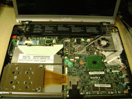Sony Vaio being taken apart