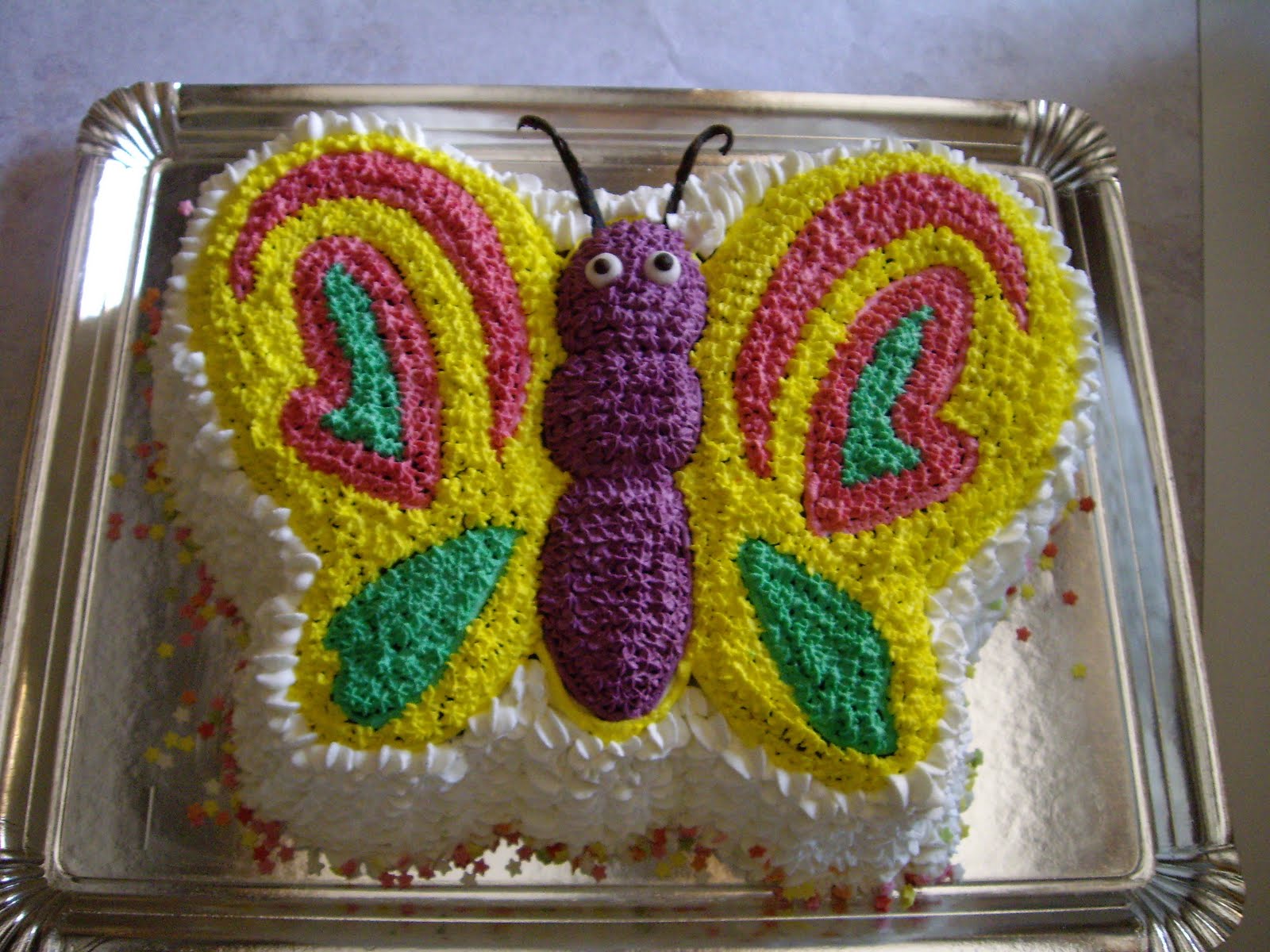 Decoración Para Tartas De Mariposa 3D - 30 Piezas En Rosa Con Rayas Doradas | 4 Tamaños, Incluye Pegamento