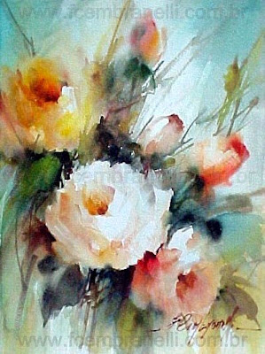 Fábio Cembranelli - A Painter's Diary: Roses 5 - Watercolor / Rosas 5 ...