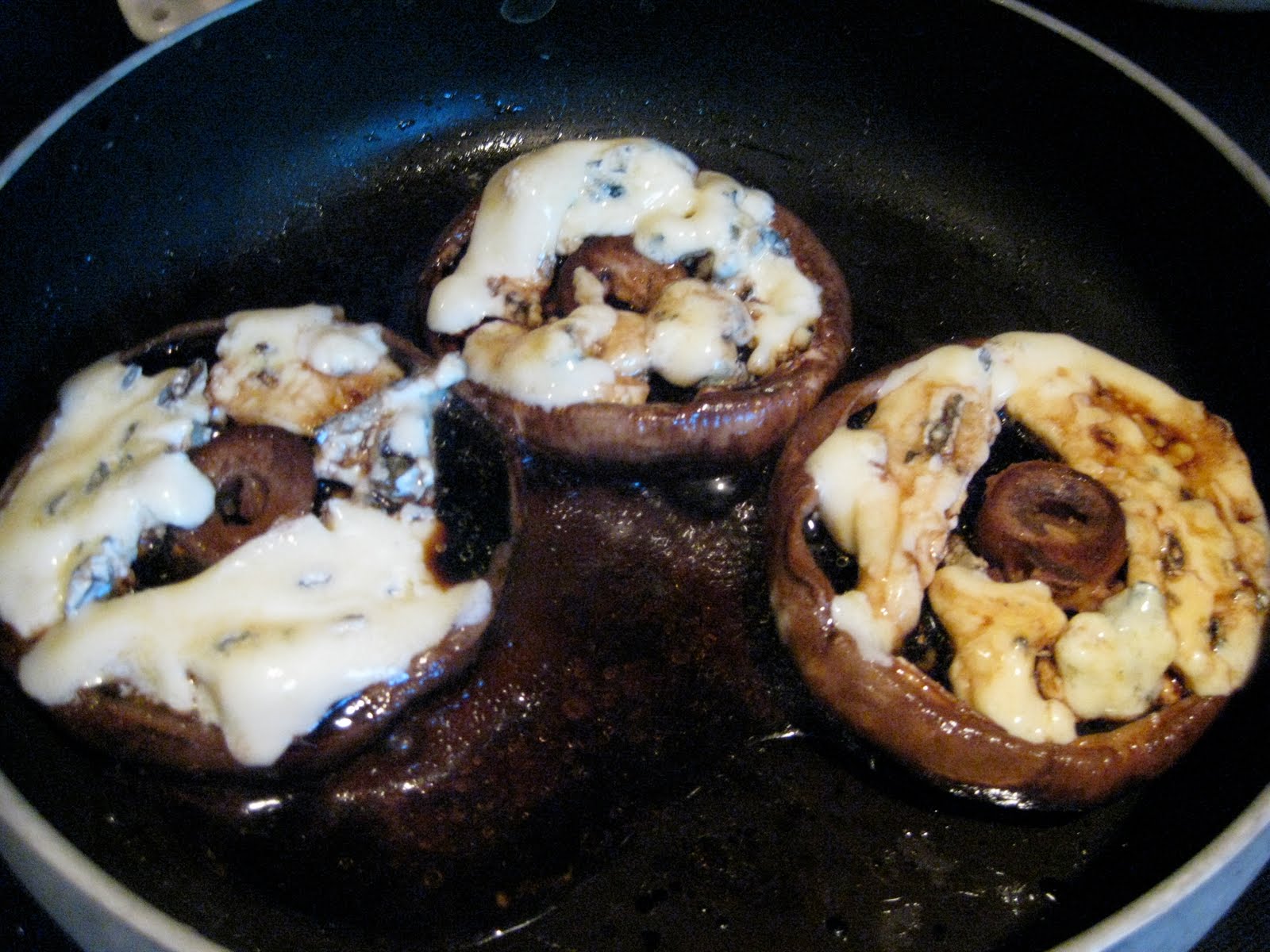 Within My Means Marinated Blue Cheese Portobello Mushrooms