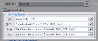 Color settings in Photoshop Color settings
